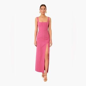 Staud Portrait dress in "Lollipop" (pink) size 0, new with tags